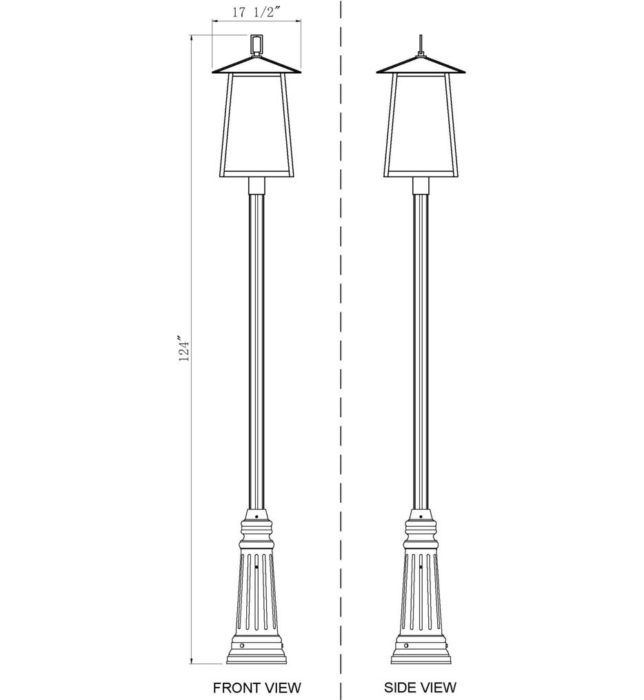 Rainer 126" Outdoor Post Light