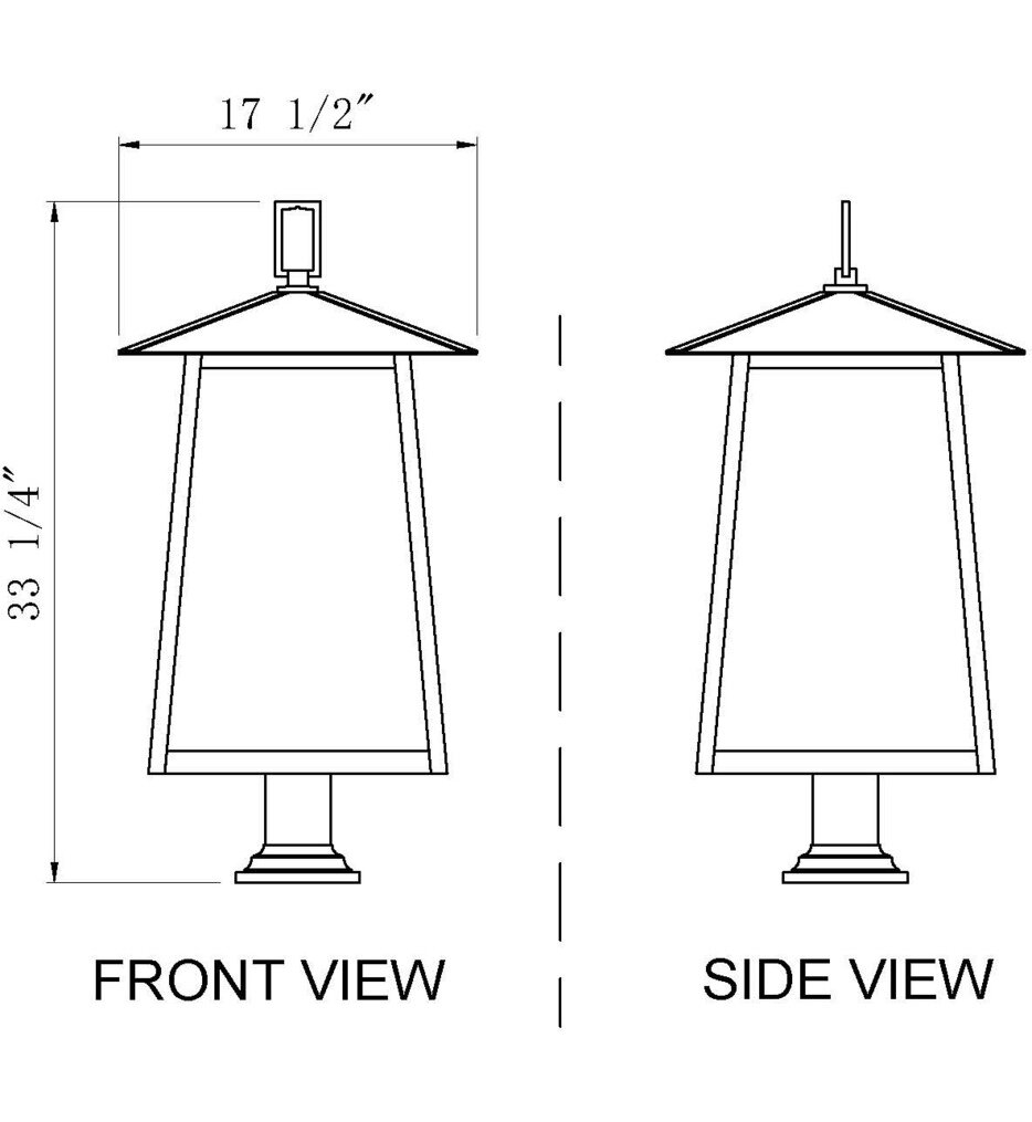 Rainer 33.5" Outdoor Pier Mount