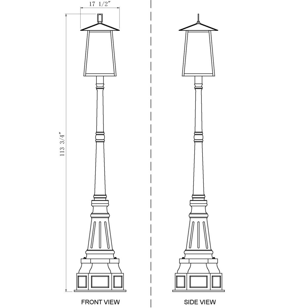 Rainer 113.5" Outdoor Post Light