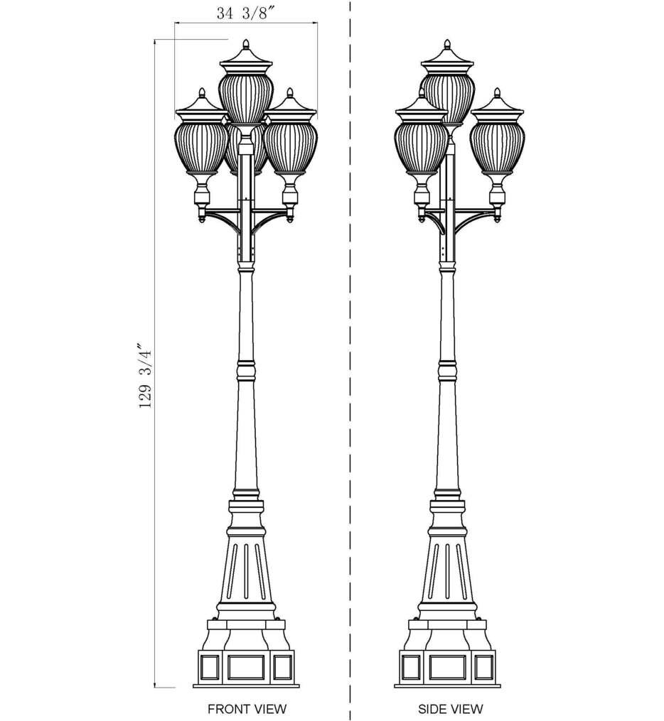Davina 130.75" Outdoor Post Light