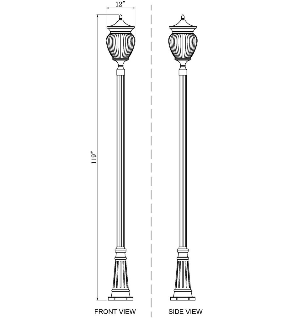 Davina 119.25" Outdoor Post Light
