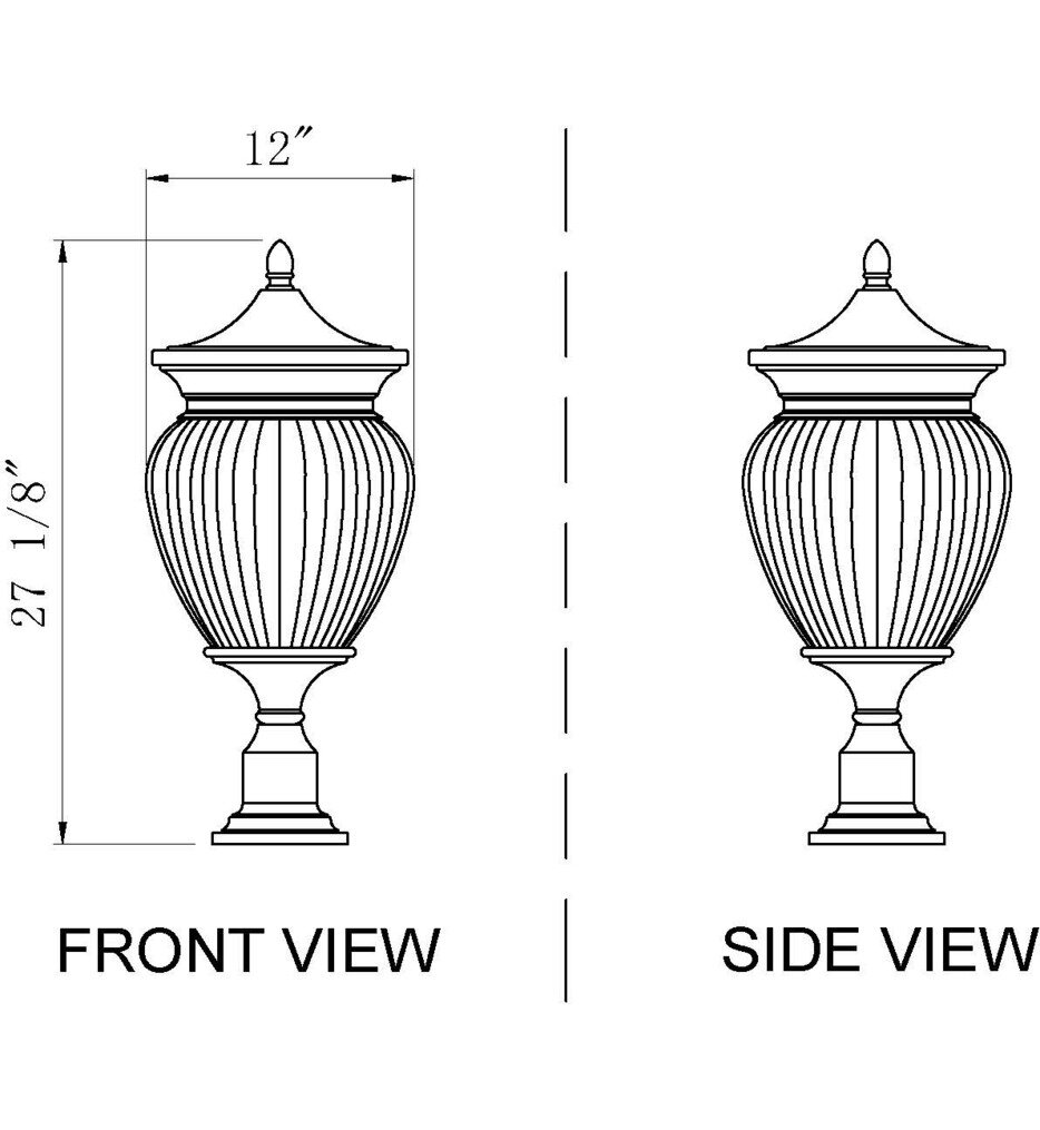 Davina 27.25" Outdoor Pier Mount