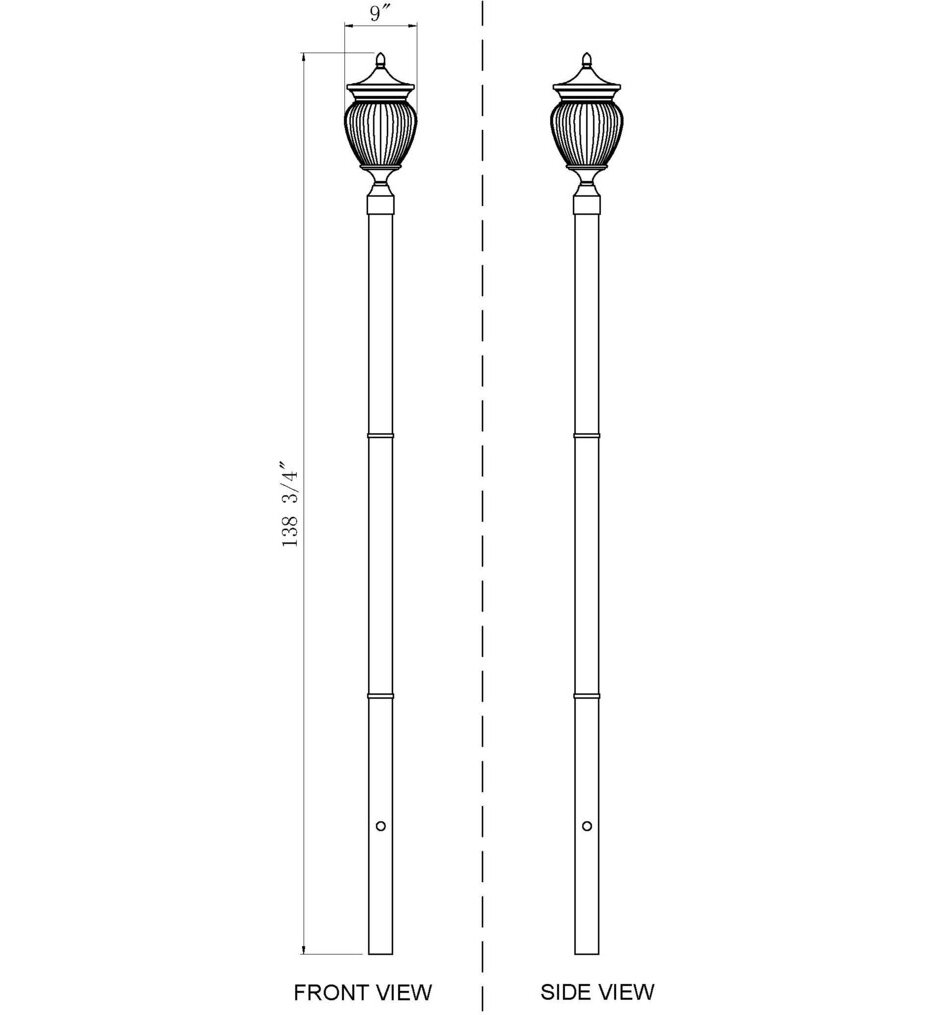 Davina 138.25" Outdoor Post Light
