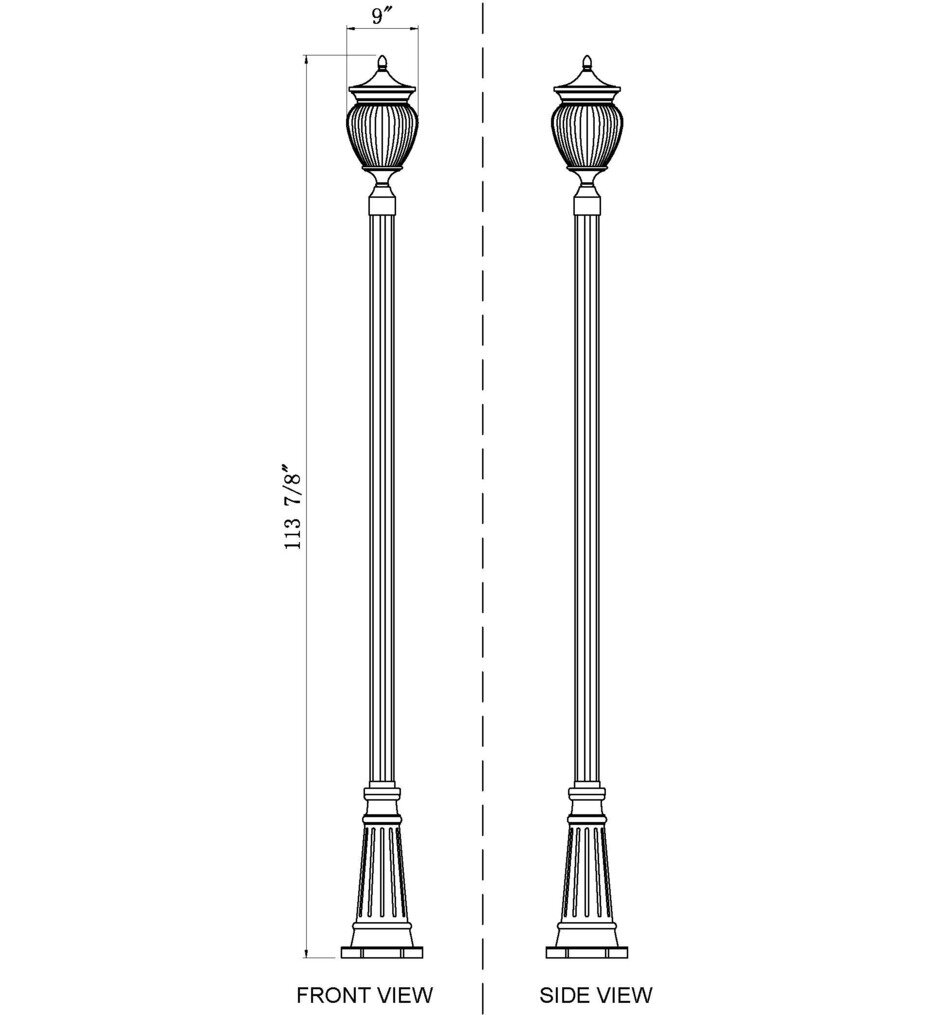 Davina 114.25" Outdoor Post Light