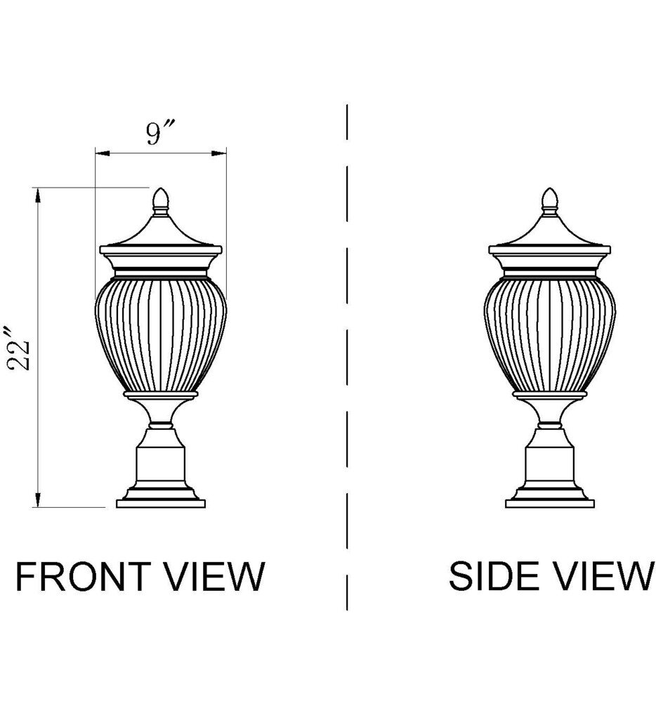 Davina 22.25" Outdoor Pier Mount