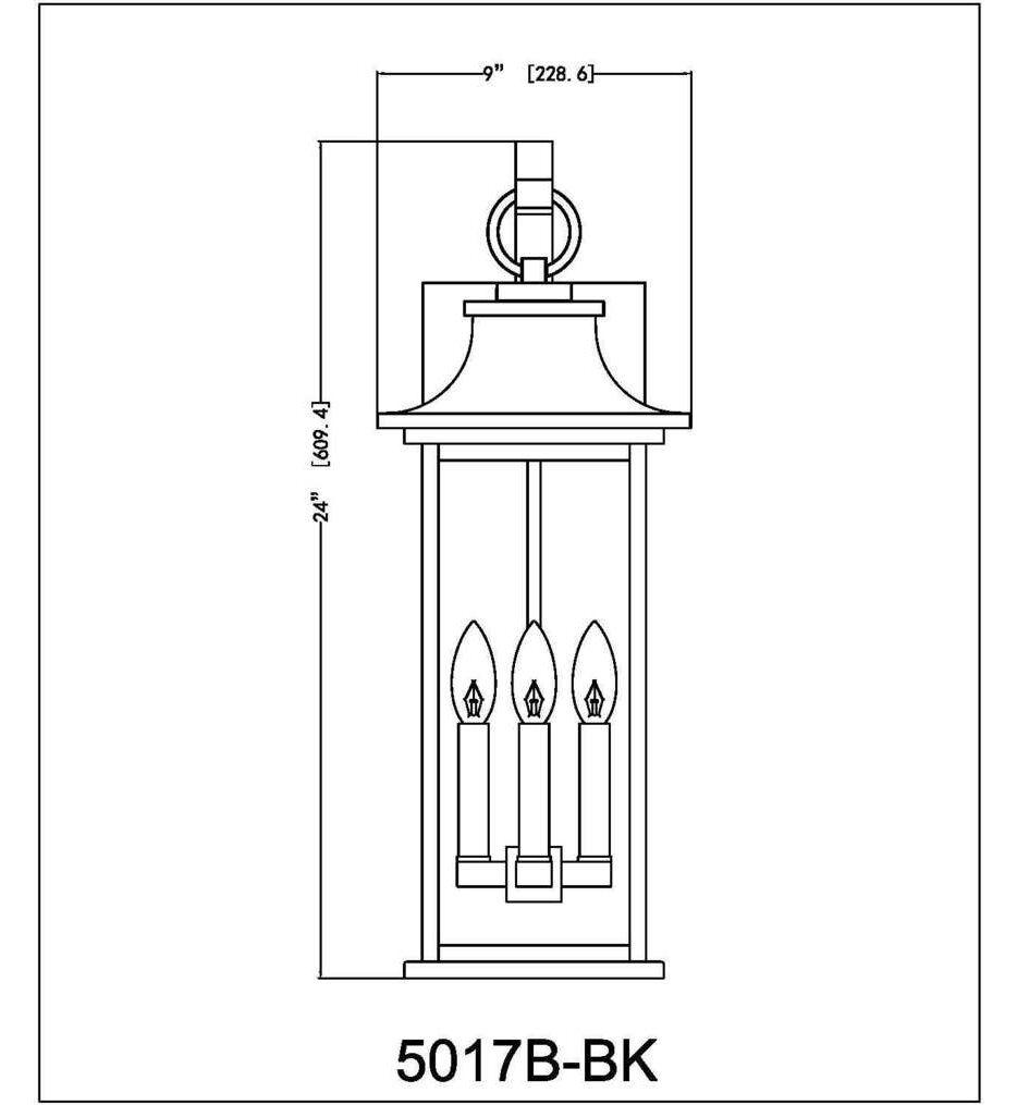 Tiberius 24" Outdoor Sconce