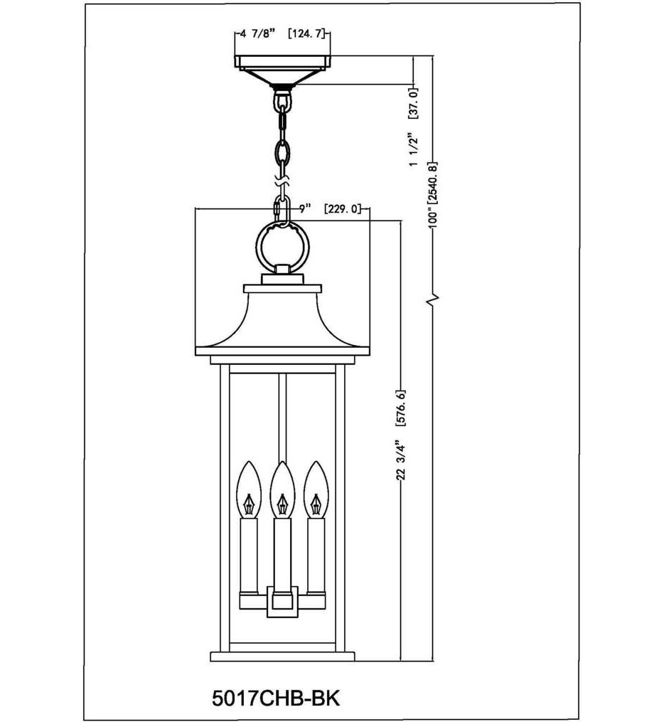 Tiberius 9" Outdoor Ceiling Light