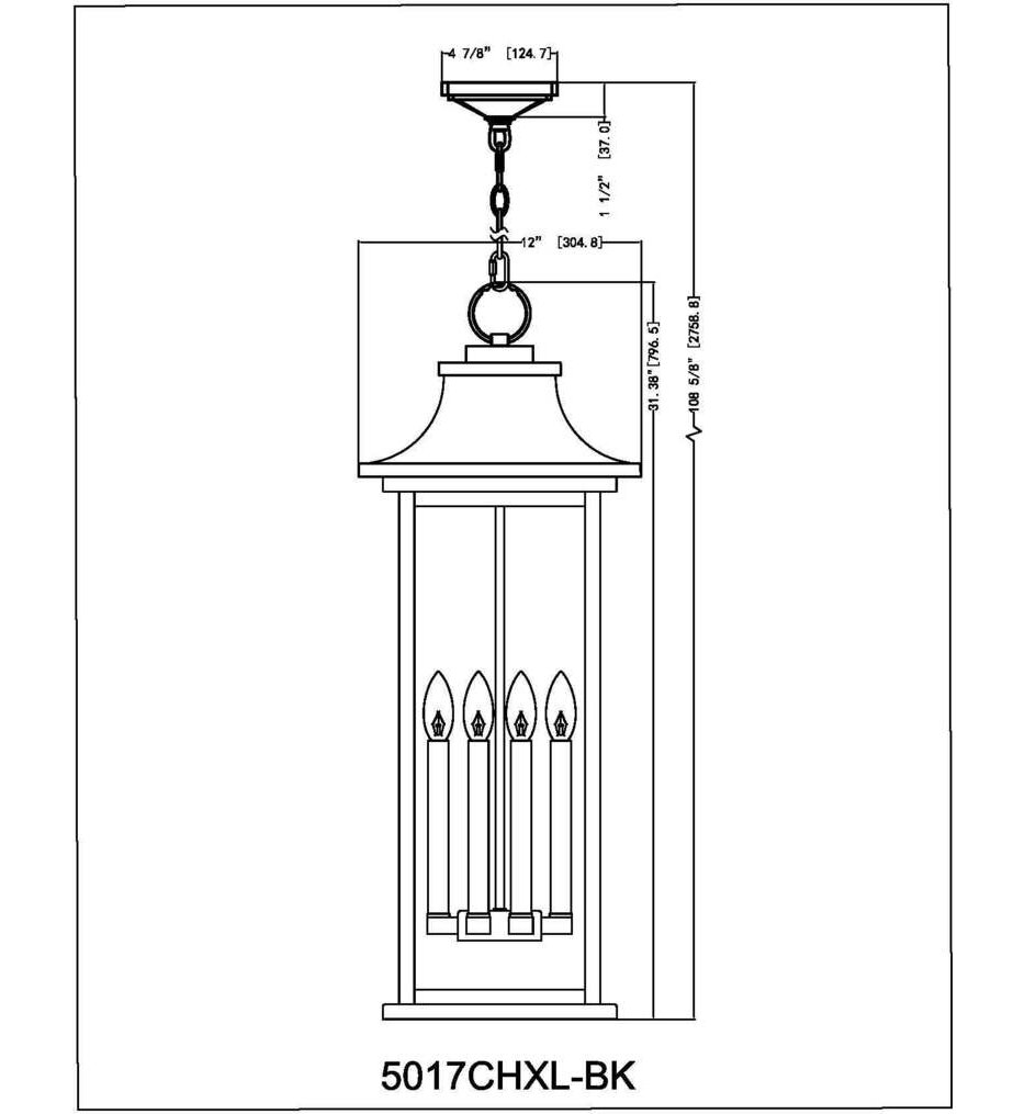 Tiberius 12" Outdoor Ceiling Light