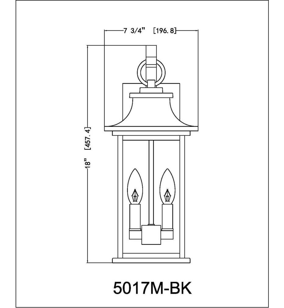 Tiberius 18" Outdoor Sconce