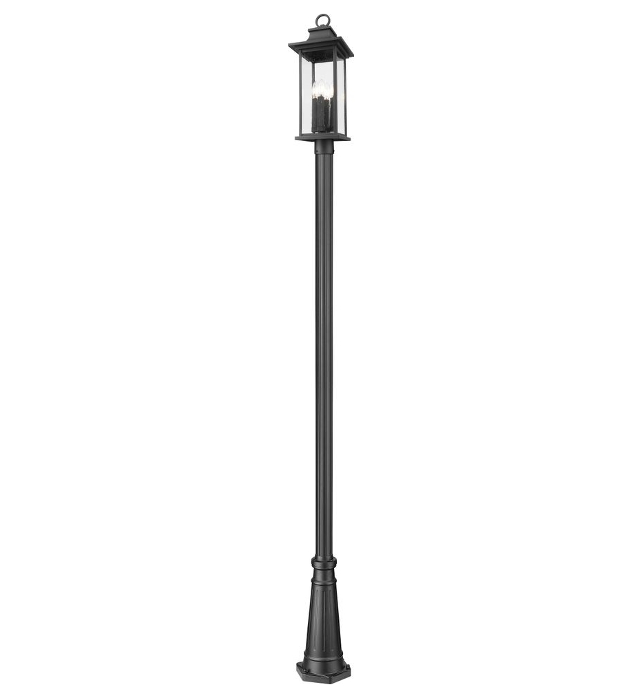 Z-Lite - 5017PHBR-5011P-BK - Tiberius 119.25-inch Outdoor Post Mounted Light