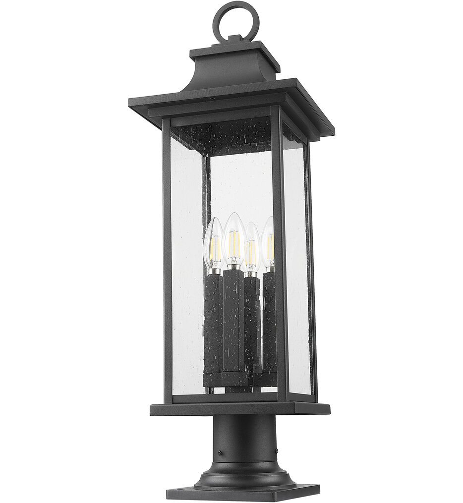Tiberius 27.25" Outdoor Pier Mount Light