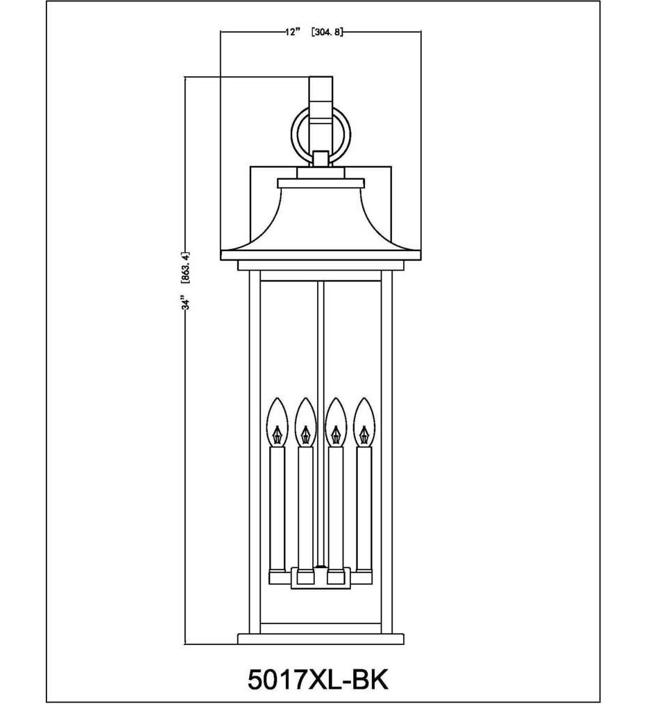 Tiberius 34" Outdoor Sconce