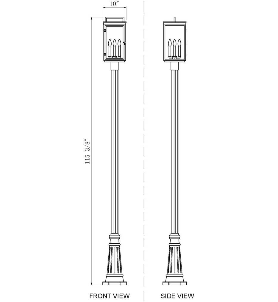 Hartwell 116.75" Outdoor Post Light