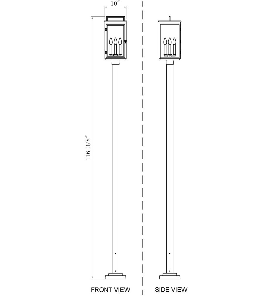 Hartwell 115.25" Outdoor Post Light