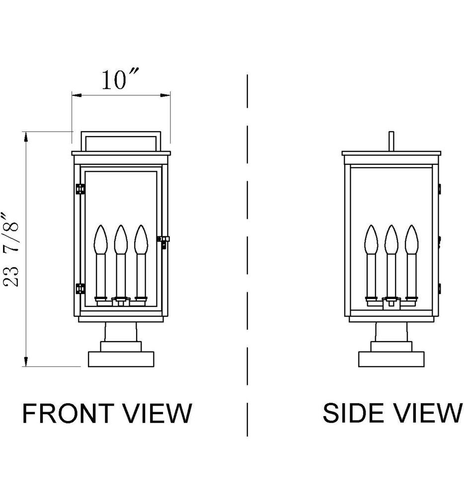 Hartwell 23.75" Outdoor Pier Mount Light