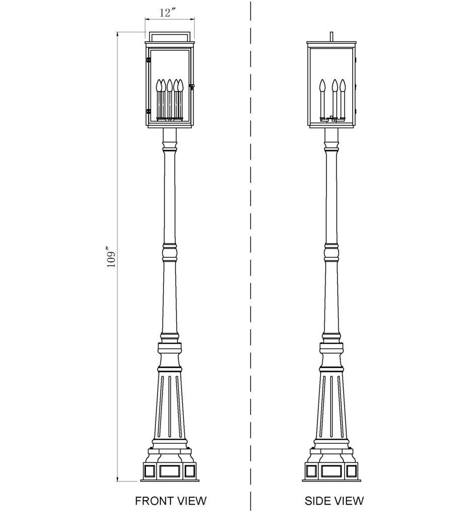 Hartwell 108.75" Outdoor Post Light