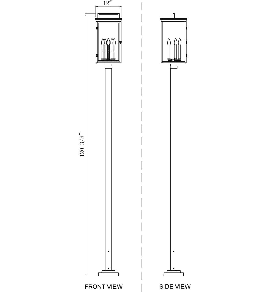 Hartwell 119.25" Outdoor Post Light