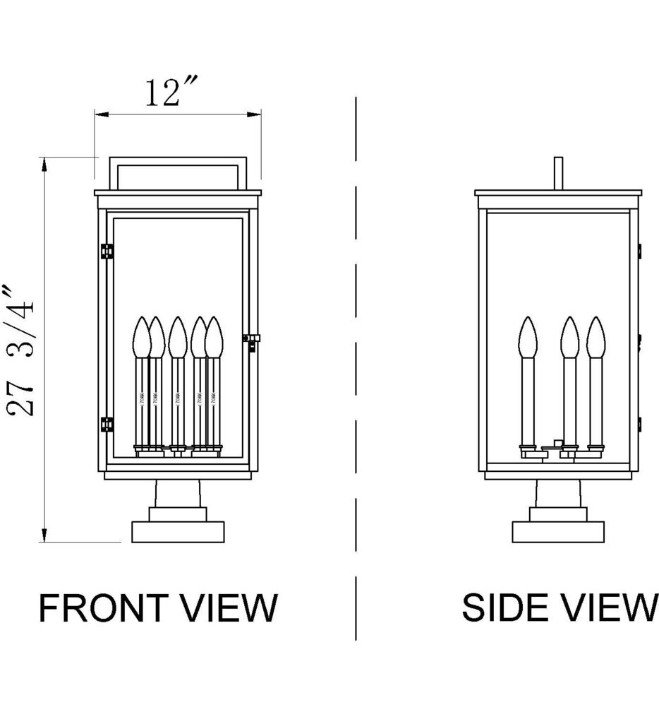 Hartwell 27.75" Outdoor Pier Mount Light