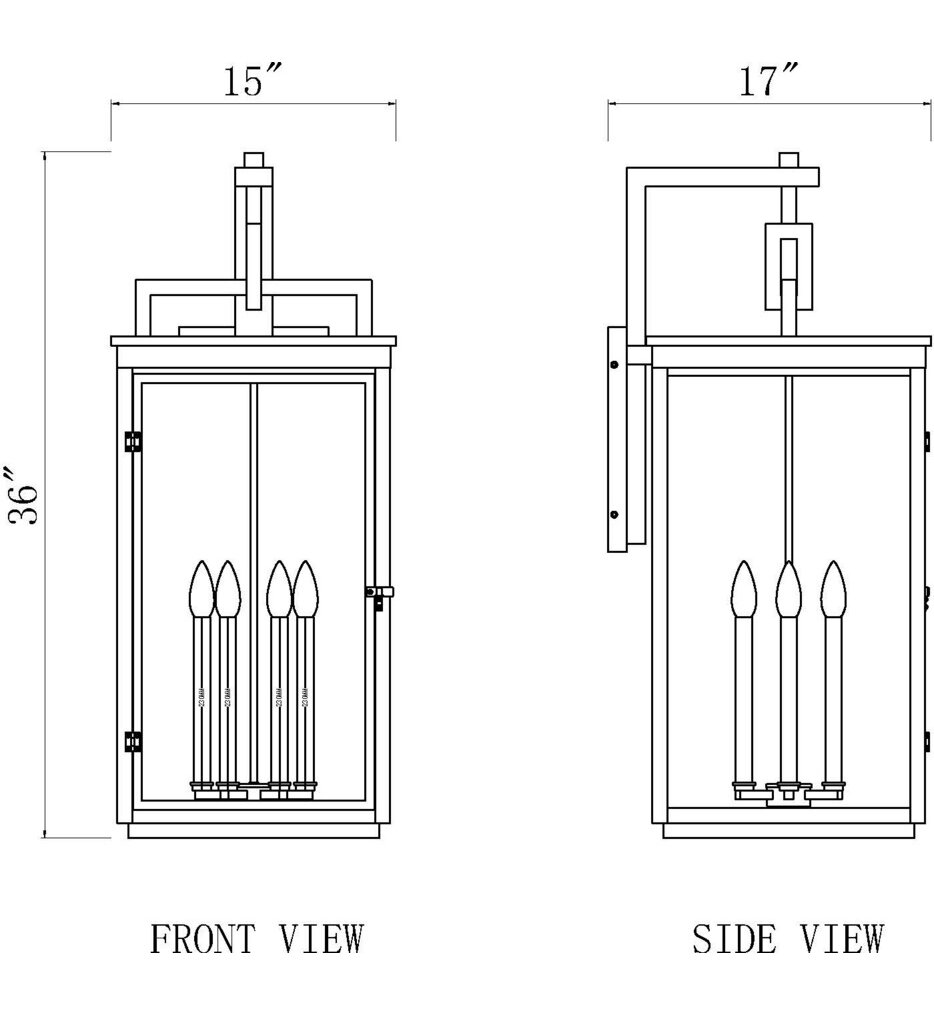 Hartwell 36" Outdoor Wall Sconce