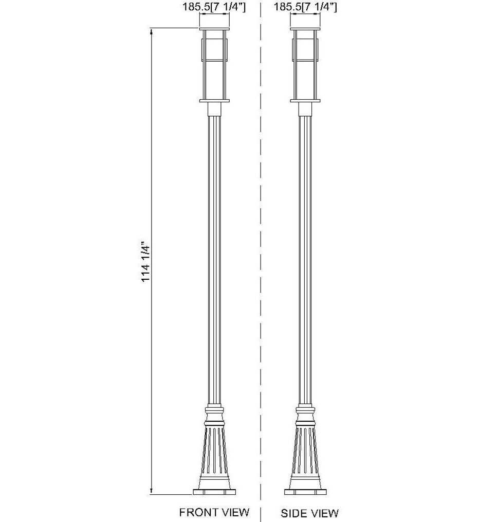 Luca 121.75" Post Mount