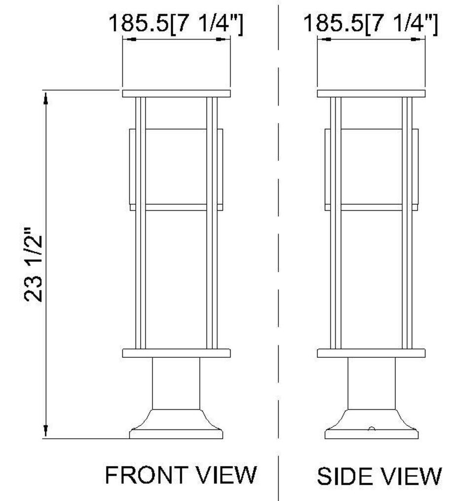 Luca 29.75" Pier Mount