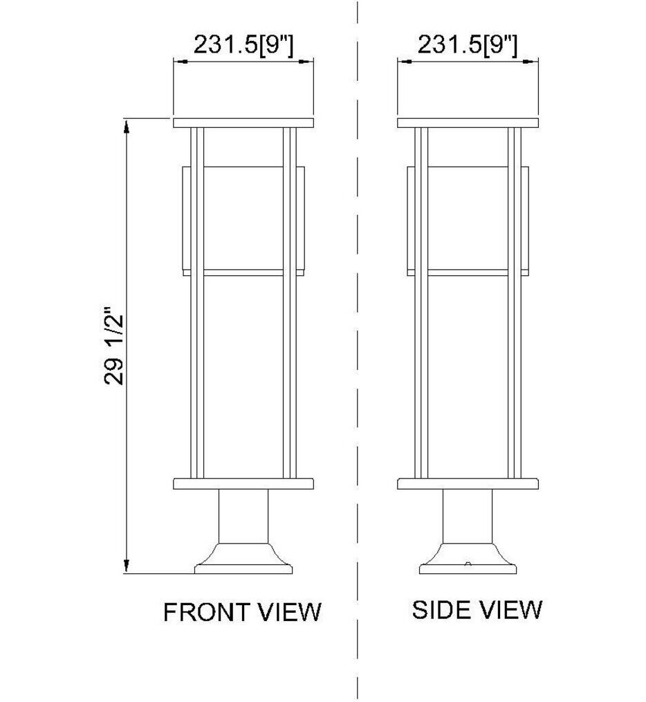 Luca 23.75" Pier Mount