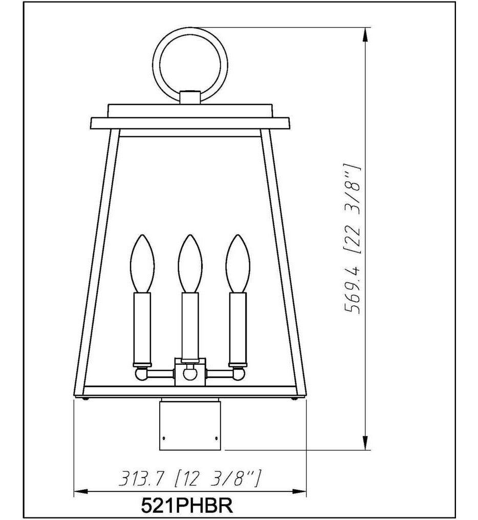 Broughton 22.5" Post Mount