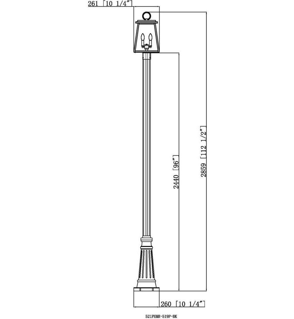 Broughton 113.25" Post Mount