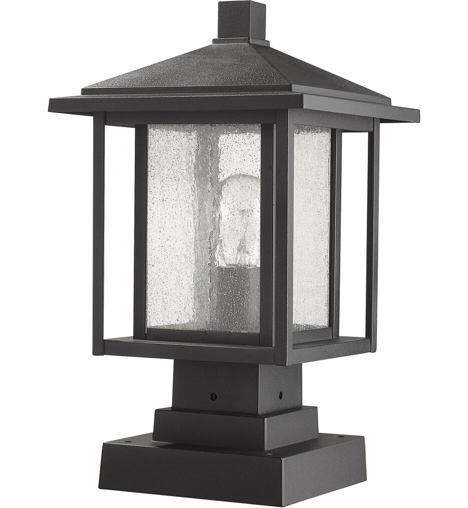 Z-Lite 566PHBS-SQPM-BK-LED 1 Light Outdoor Pier Mounted
