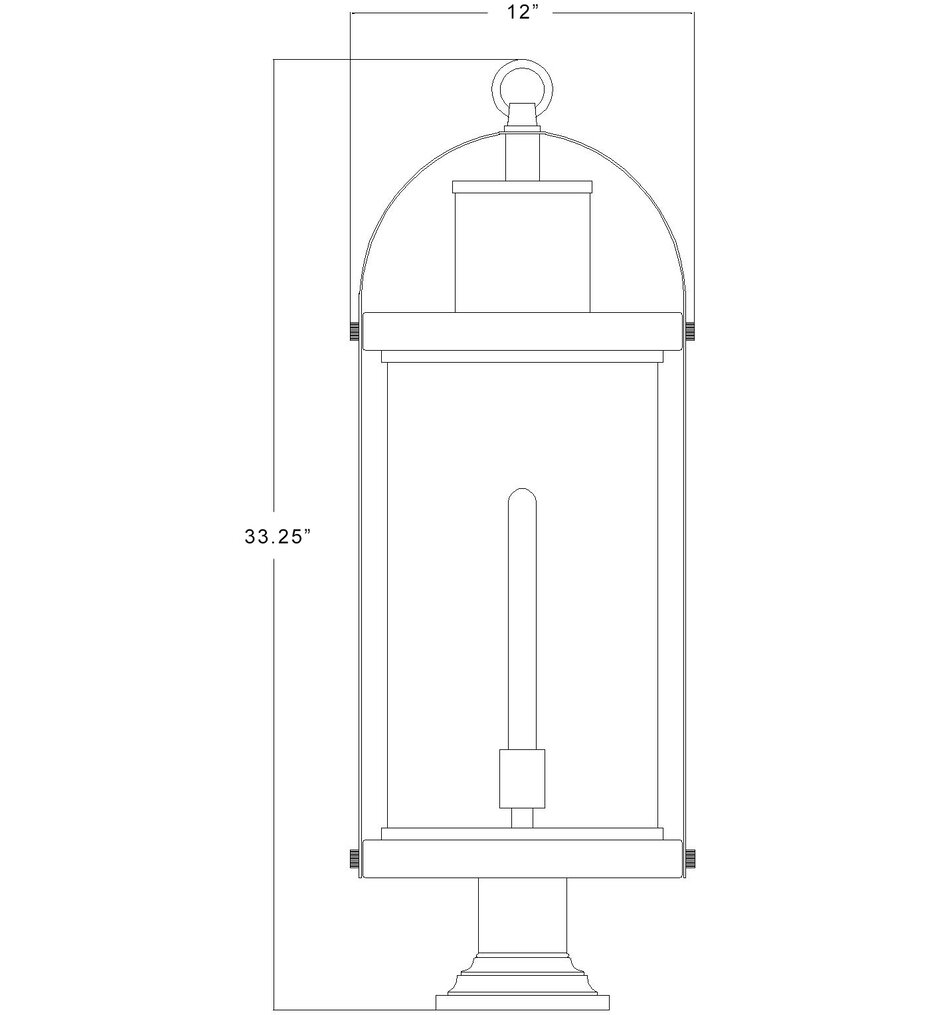 Roundhouse 33.25" Outdoor Pier Mount