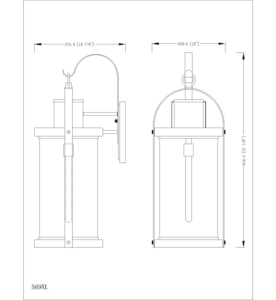 Roundhouse 31.75" Outdoor Wall Sconce