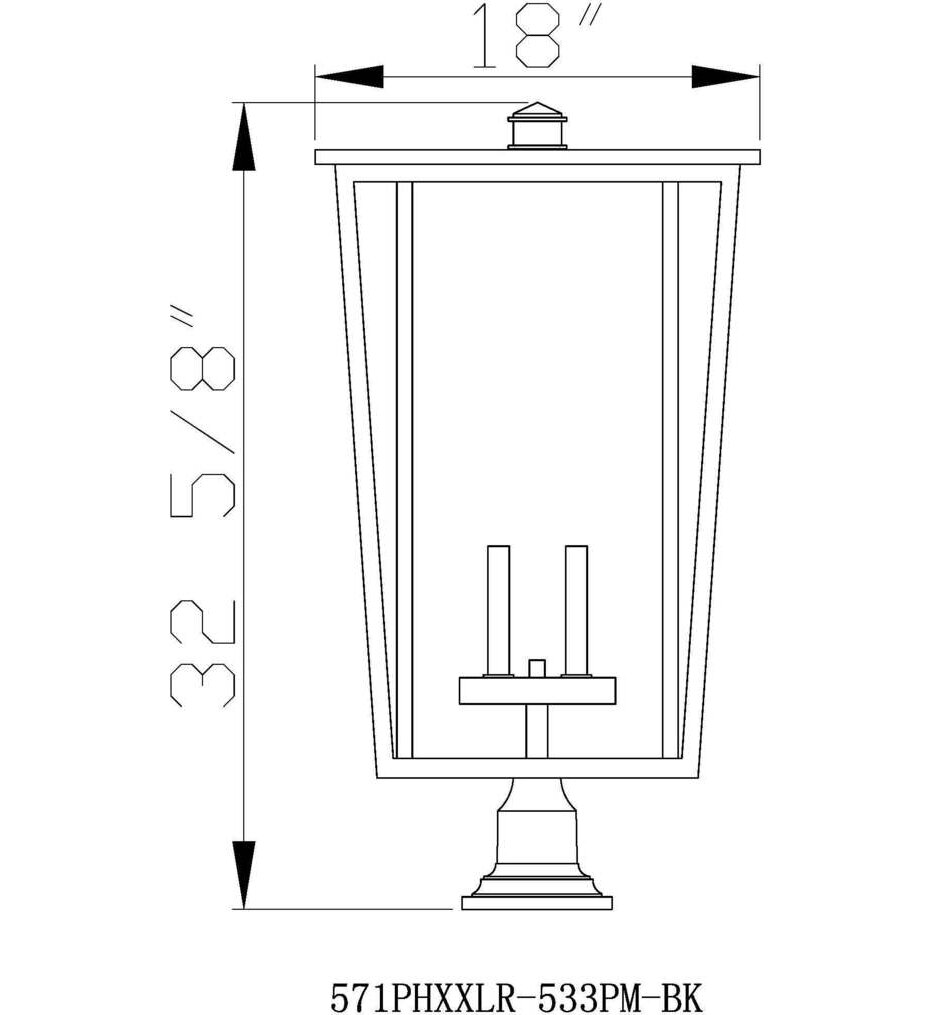 Seoul 32" Outdoor Pier Mount