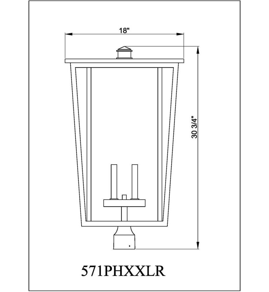 Seoul 30.75" Outdoor Post Mount