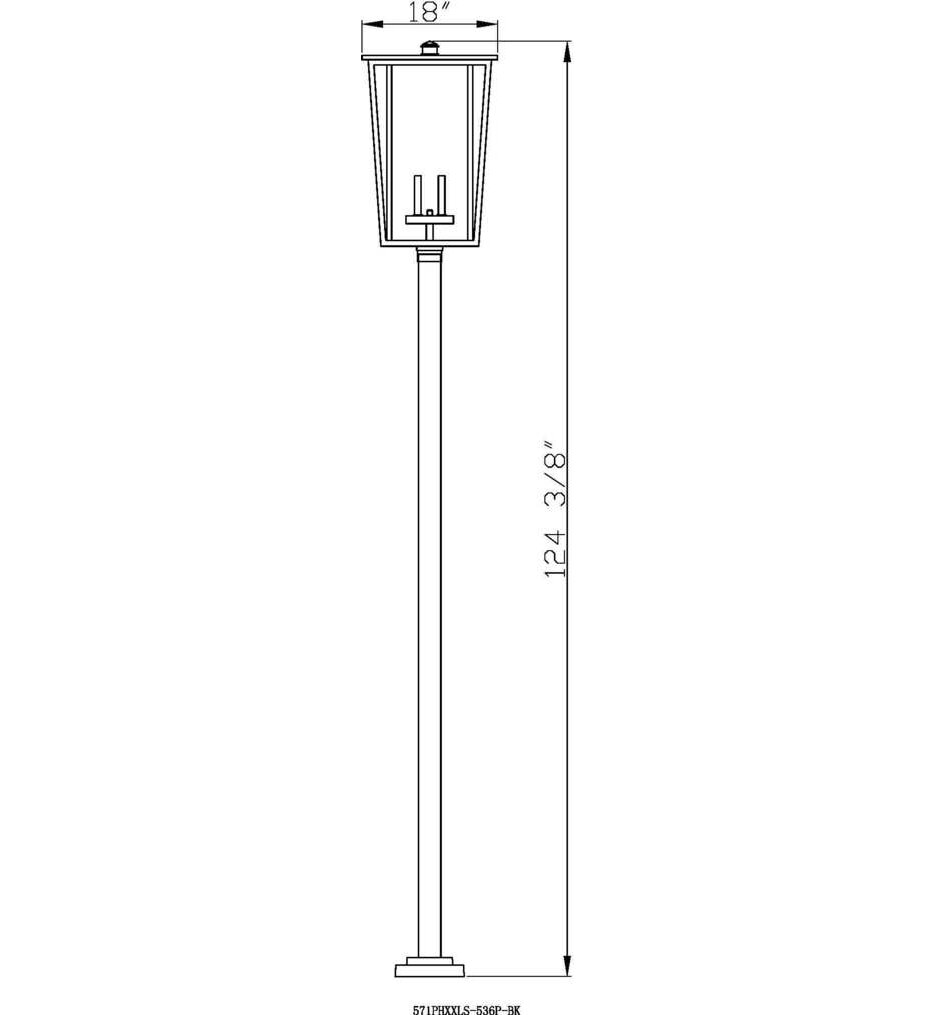 Seoul 124.5" Outdoor Post Light