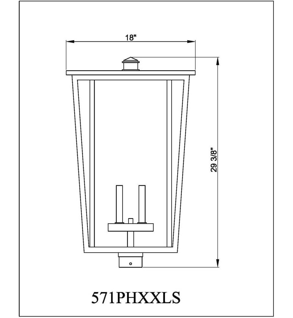 Seoul 29.25" Outdoor Post Mount