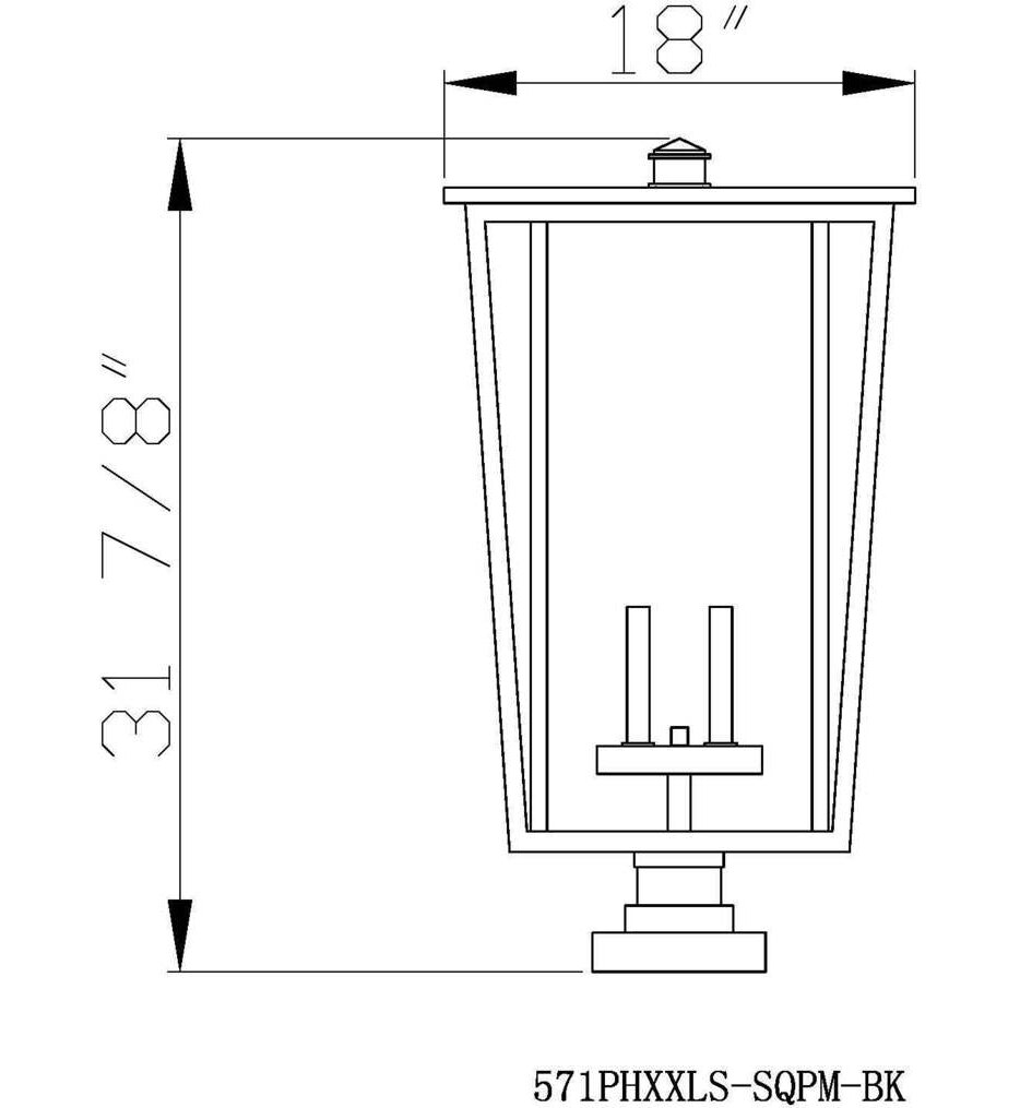 Seoul 32" Outdoor Pier Mount