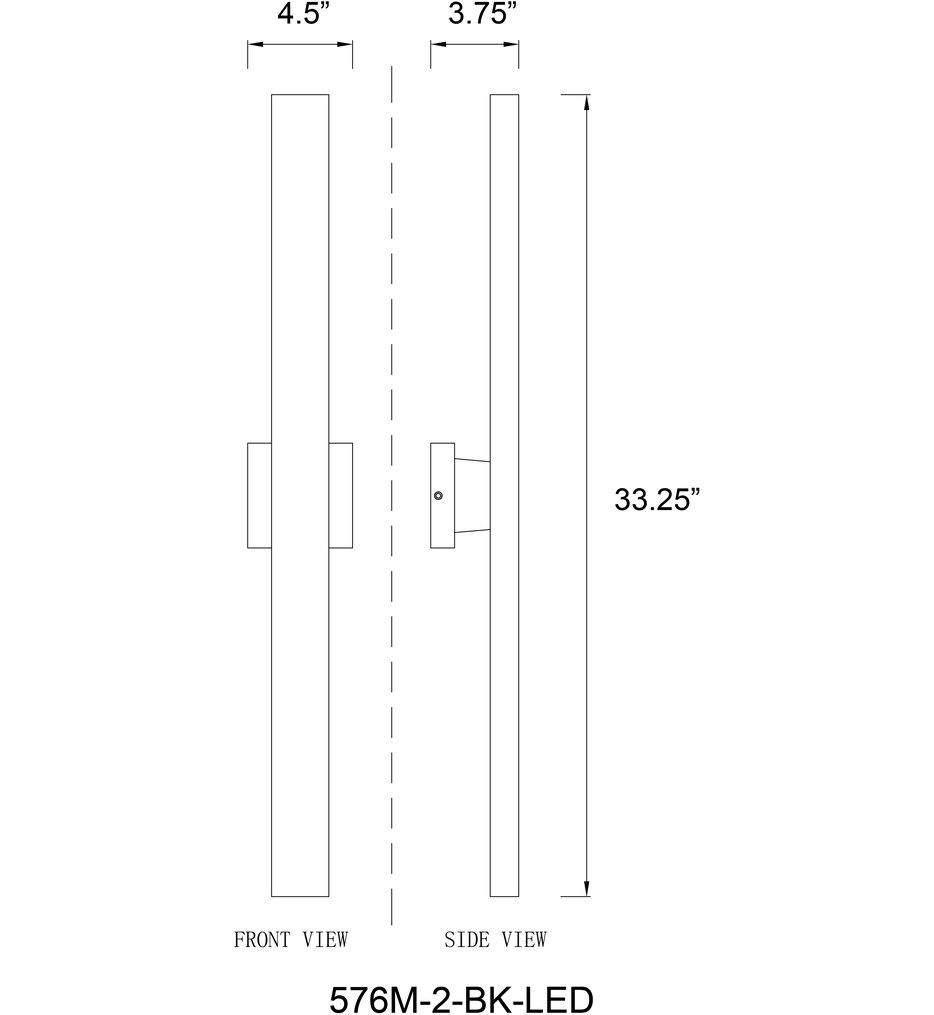 Edge 33.25" Outdoor Wall Sconce
