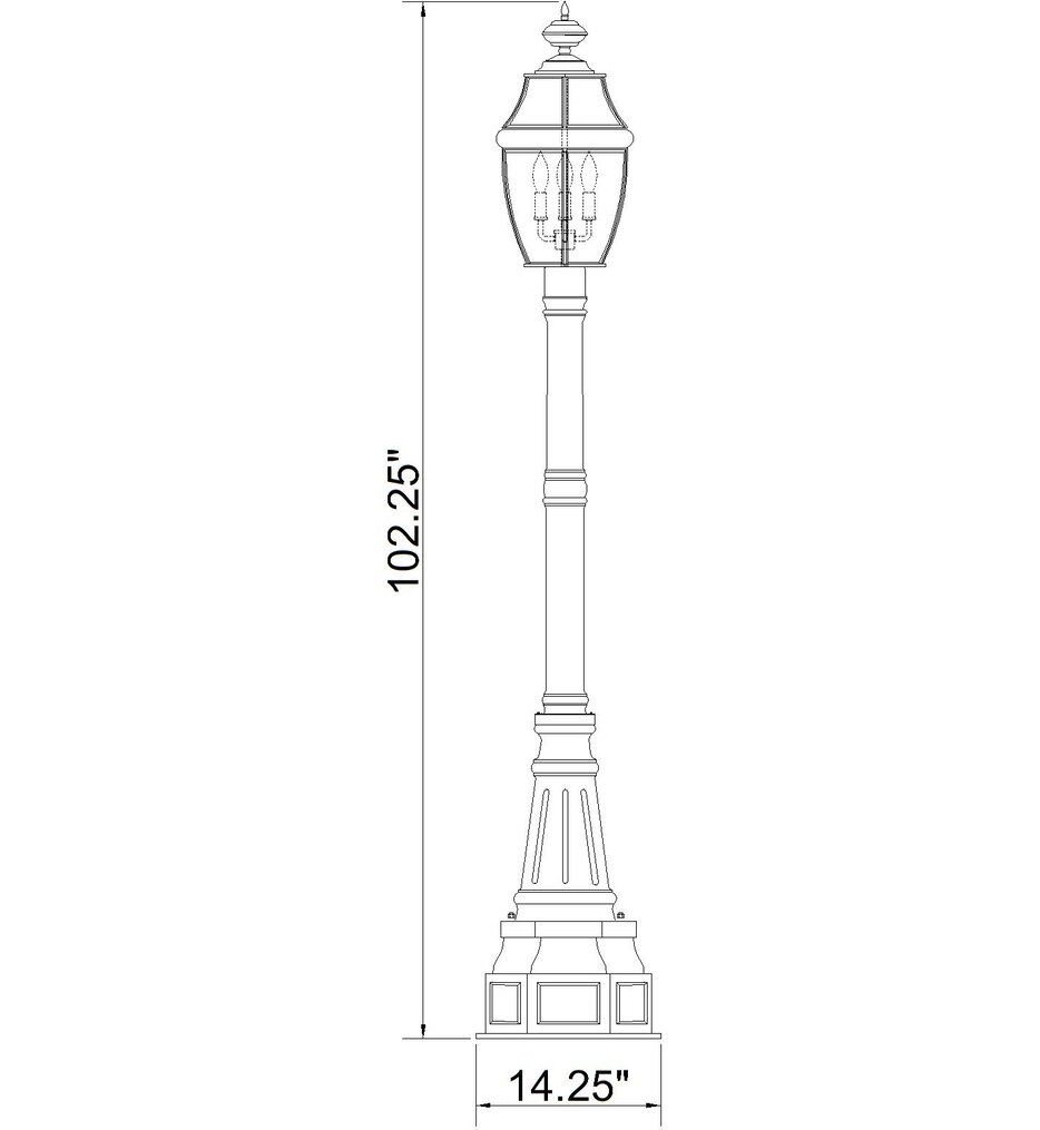 Westover 102.25" Outdoor Post Light