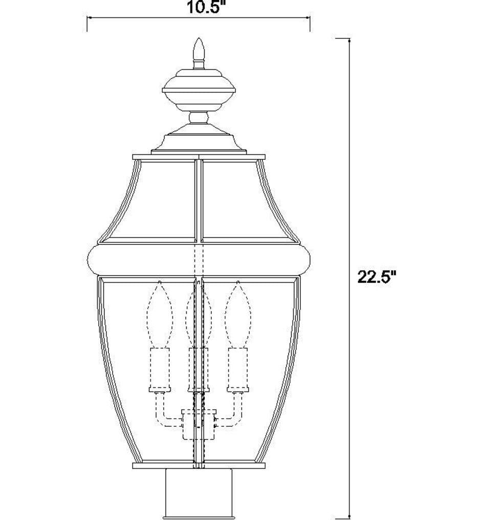 Westover 20.25" Outdoor Post Mount