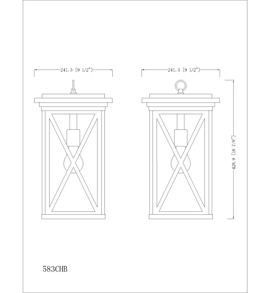 Brookside 9.5" Outdoor Pendant