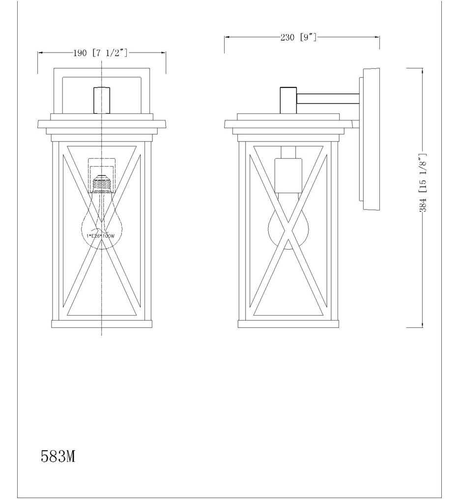 Brookside 15.25" Outdoor Wall Sconce
