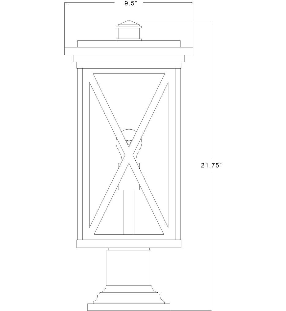Brookside 21.5" Outdoor Pier Mount