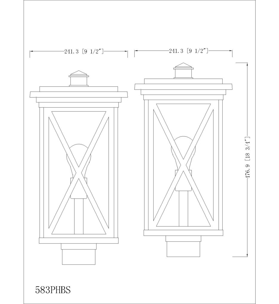 Brookside 18.75" Outdoor Post Mount