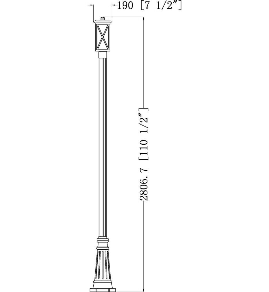 Brookside 110.5" Outdoor Post Light