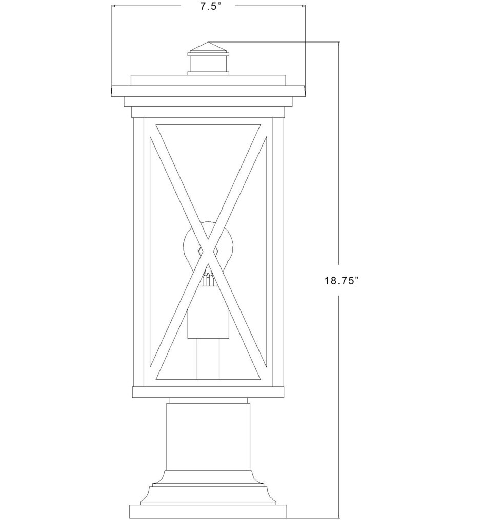 Brookside 18.5" Outdoor Pier Mount