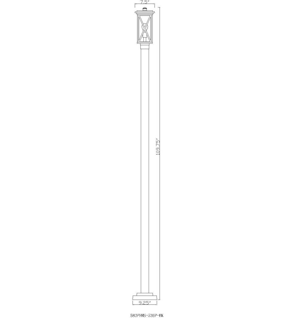 Brookside 109.75" Outdoor Post Light