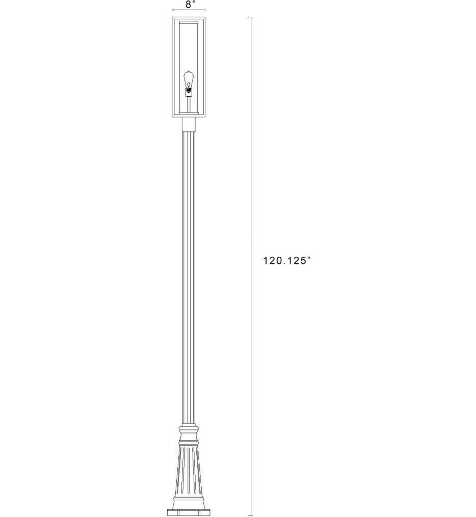 Dunbroch 121.75" Outdoor Post Light