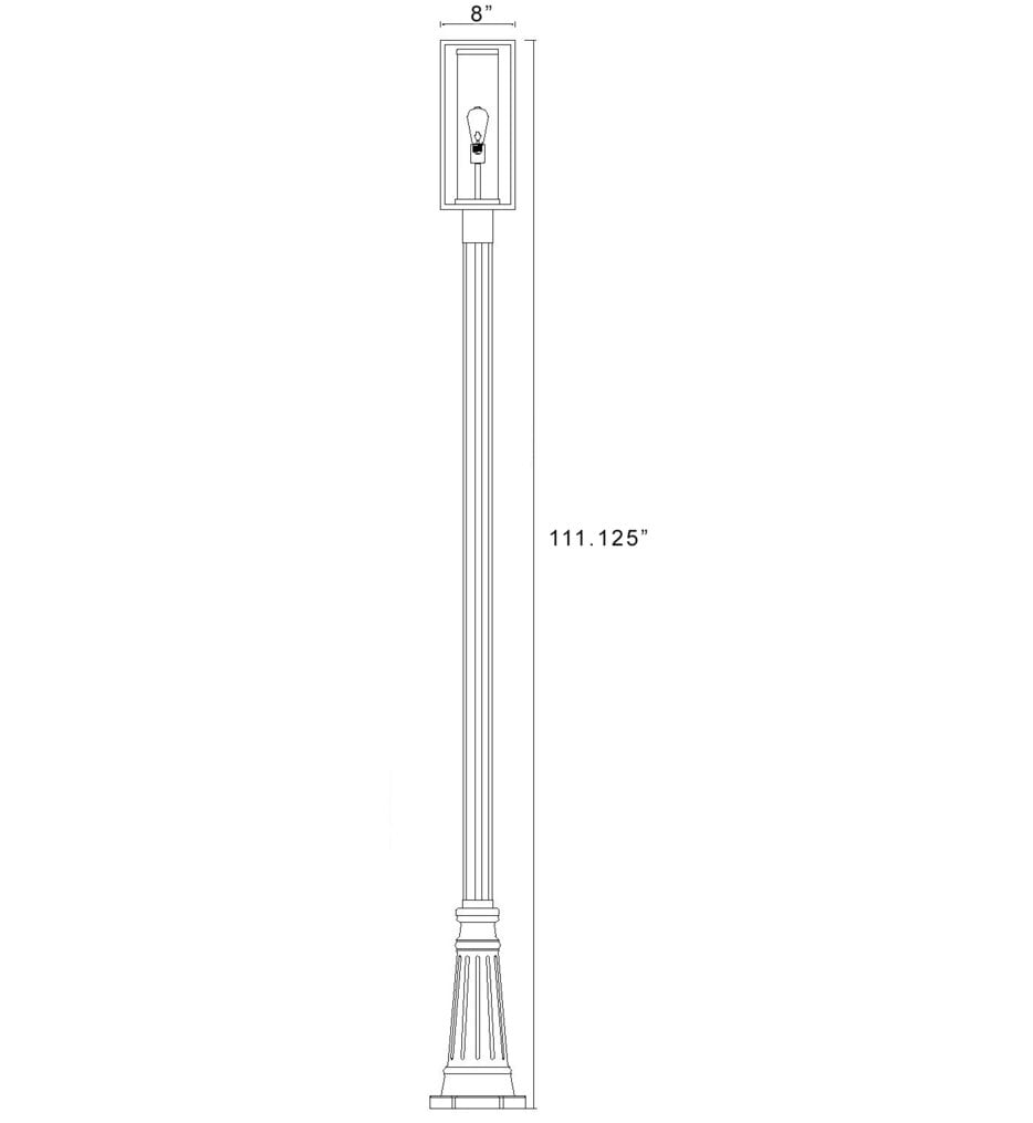 Dunbroch 115.75" Outdoor Post Light