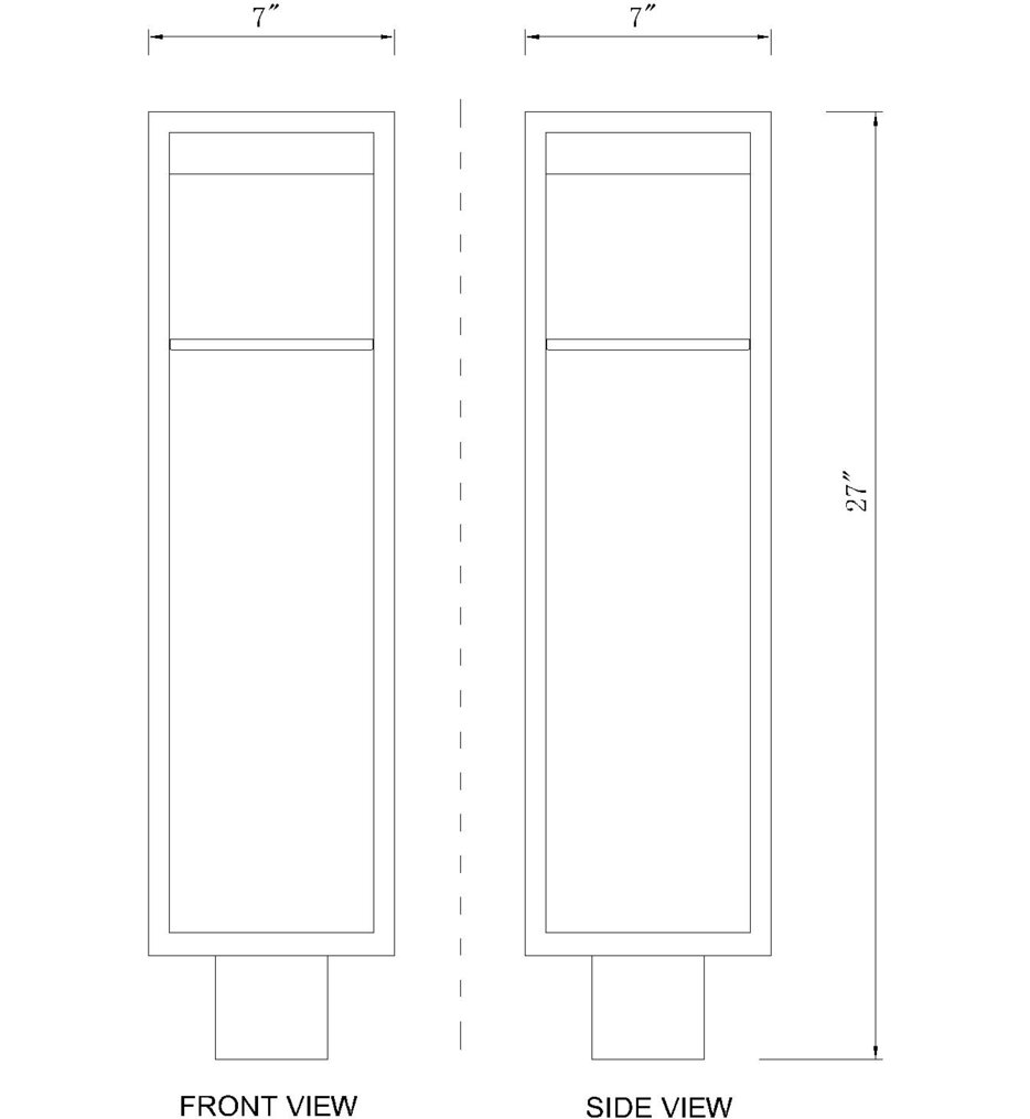Barwick 27" Outdoor Post Mount