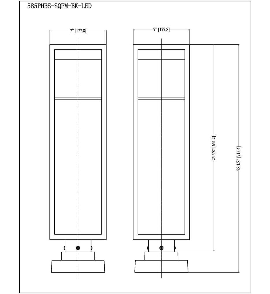 Barwick 28.25" Outdoor Pier Mount
